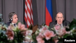 Antony Blinken și Serghei Lavrov, la Stockholm.