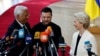 Ukrajinski predsjednik Volodimir Zelenski, predsjednik Evropskog vijeća Antonio Costa i predsjednica Evropske komisije Ursula Von der Leyen na specijalnom samitu EU u Briselu, 6. marta 2025.