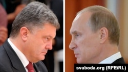 Петро Порошенко, президент України та Володимир Путін, президент Росії 