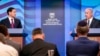 Sekretari amerikan i Shtetit, Marco Rubio (majtas), dhe kryeministri izraelit, Benjamin Netanyahu (djathtas), mbajnë një konferencë të përbashkët për media në Jerusalem, më 15 shtator 2025.